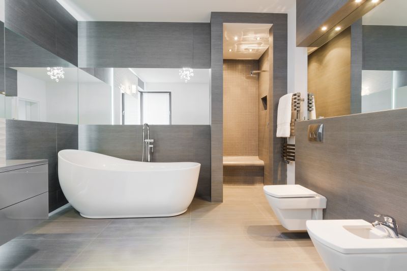 Stylish Bathroom with New Bathtub